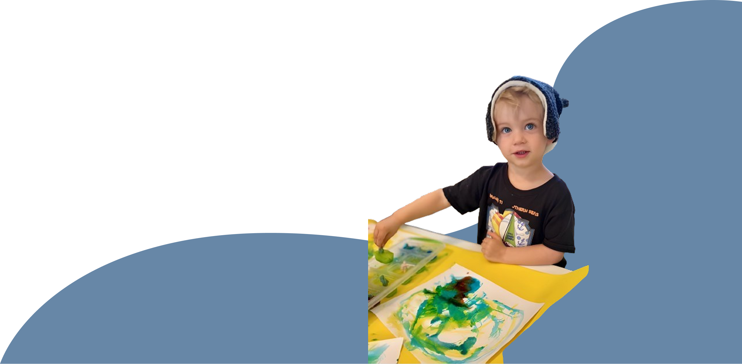 Happy child playing at daycare